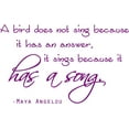 thumbnail image 1 of Vinyl Wall Decal: Bird Quote from Mary Angelou | Vinyl Wall Decal / Room Decor 20"x14" [DS11], 1 of 4