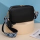 thumbnail image 3 of Bolso bandolera pequeño de PU de gran capacidad para niñas con un solo hombro Negro, 3 of 5