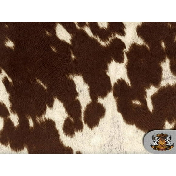 Suede Velvet Cow print fabric Udder Madness Upholstery DEEP COPPER CREAM / 54" Wide / Sold By The Yard