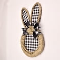 thumbnail image 6 of Easter Bunny Wreath, Farmhouse Front Door Bunny Wreath with Check Plaid Bow Jute Rope Trim, Rustic Door Hanging Decoration for Spring Holiday Easter Home Decor - (Bunny Wreath)_B, 6 of 8