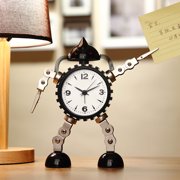 Apooke Gear Robot Desktop Alarm Clock for Creative Student Silent for Time Clocks