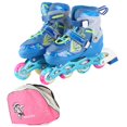 thumbnail image 1 of Patins en Ligne Ajustables Bleus Respirants Roues Lumineuses Lames de Rouleau Extérieur pour Enfants, 1 of 9