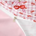 thumbnail image 4 of Catabedysis Sweet Cherry Print A Bedding,Personalized Monogrammed Gifts Duvet Cover Full For Girls,Pink Reversible,3-Piece,1 Duvet Cover and 2 Pillowcases, 4 of 6