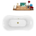 thumbnail image 3 of 68" Streamline N103BGL-BGL Clawfoot Tub and Tray With External Drain, 3 of 9
