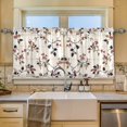 thumbnail image 2 of Yayeee Kitchen Curtains Tier Set of 2 Light Filtering 57"x24" Over Sink Window Panels, Floral Plaid, 2 of 7