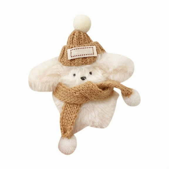 Furry Dog Keychain Plush Toy Pendant Keyring Stuffed Animals Key Rings Stylish Ornament for Bag Phones Key Cameras