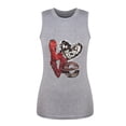 thumbnail image 4 of Camiseta sin mangas con cuello redondo y letras a la moda de verano para mujer, blusa, jersey Pompotops  lopia993288, 4 of 5