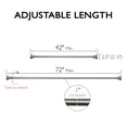 thumbnail image 3 of Satin Nickel Classic Adjustable Tension Shower Rod, No Drill, Expandable 42-73 in., 3 of 7
