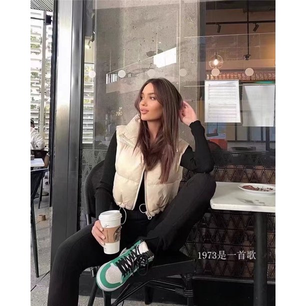 Chaleco de algodón sin mangas para mujer, chaqueta gruesa y cálida con cuello levantado, moda coreana, otoño e invierno, 2024