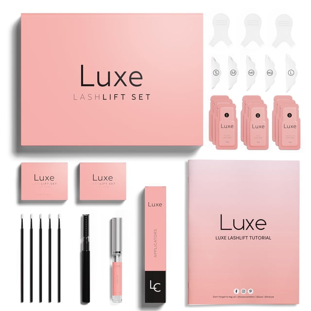 Luxe Cosmetics - Lash Lift Kit - Set completo para lifting de pestañas - ???????? ???? ?????? - Fácil De Aplicar Y Acabado Duradero - Resultados Profesionales Hasta 8 Semanas Desde Casa- Incluye 3 Apl