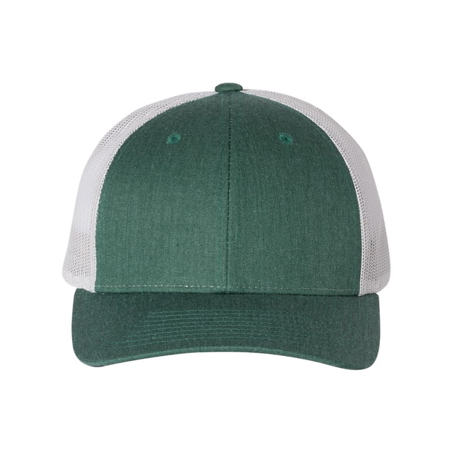 Richardson Casquette Trucker Low Pro, M-L, Vert Foncé Chiné-Argent