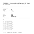 thumbnail image 2 of 1992-1997 Mercury Grand Marquis 15" Black OEM Factory Wheel Rim F5AC1007BA, 2 of 2