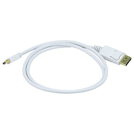 UPC: 0844660060062 | Monoprice 3  Mini DisplayPort Female to DisplayPort Male 32AWG Cable White 106006