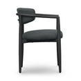 thumbnail image 3 of Pemberly Row Contemporary Black Textured Outdoor Dining Arm Chair, 3 of 7