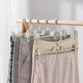 thumbnail image 3 of 10pcs Pants Hangers Plastic Space Saving Non-slip Skirt Hangers With Clips, 3 of 5