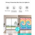 thumbnail image 4 of Window Privacy Film Colorful Tie Dye Stained Glass Window Film Decorative Sun Block Window Cover Rainbow Ombre Abstract Pattern Art Window Clings Static Adhesive Sticker for Bathroom 17.7"x39.3", 4 of 7