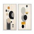 thumbnail image 2 of Designart "Minimal Circular Geometric Art X" Modern Geometric Framed Wall Art Set Of 2 - Modern Yellow Frame Gallery Set For Office Decor, 2 of 6