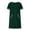 Green, variant on HUJlwoi Short Sleeve Sleepshirt for Women Soft Pockets Robe Nightshirt Loose Zip up Housecoat Casual Plain Bathrobe Nightgown
