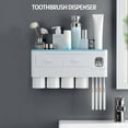 thumbnail image 4 of Wall Mounted Holder with Dispenser Drilling -Saving Toothpaste Squeezer Kit with Cups Magnetic Holder Bathroom Washroom Organizer for Home Commercial Use, 4 of 7