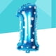thumbnail image 2 of KAKOWELY Globos digitales de aluminio de 32 pulgadas con números, ideales para fiestas, cumpleaños, bodas y aniversarios (impresión azul, número 1), 2 of 4