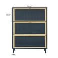 thumbnail image 6 of YesFashion Shoe Cabinet, Shoe Organizer Cabinet with Foot Pad, Metal Base And Legs 3 Flip Drawers Entryway Organizer, Multi-Layer Shoe Cabinet for Hallway, Living Room, 6 of 9