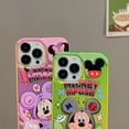 thumbnail image 3 of Carcasa Para iPhone 14 13 Pro Max 12Pro Moda Color Láser De Dibujos Animados Mickey Minnie Mouse Pareja Mate Suave TPU Antiarañazos A Prueba De Golpes Funda De Teléfono Caídas Protectora, 3 of 4