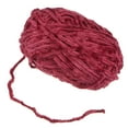 thumbnail image 3 of Uxcell 1 Skein Velvet Yarn Chenille Yarn 100g/3.5oz 87 Yards 6# Super Bulky Polyester Soft Blanket Yarn Dark Red, 3 of 6