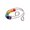 Silver, variant on Mightlink Rotatable Colorful Beads Ring Stress Anxiety Relief Open Adjustable Men Women Finger Ring Fashion Jewelry Accessories Christmas New Year Gift