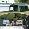 thumbnail image 3 of 4-12 Person Inflatable Tent with Pump | Easy Assemble, Waterproof, Windproof, Oxford Outdoor Glamping Tent,3000mm Waterproof Oxford for Family Camping, Party, or Beach,Green, 3 of 7