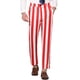 thumbnail image 1 of Pantalones de Rayas con Cierre de Cremallera y Bolsillos Frontales INSPIRE CHIC para Hombres 28 Rojo Blanco, 1 of 7