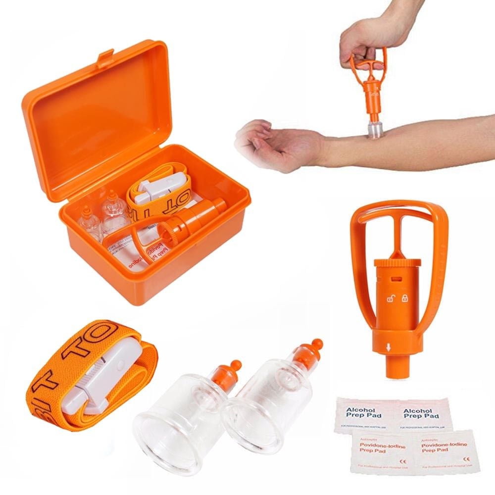 4x LIVABIT Venom Bite Poison Extractor Pump Emergency First Aid Kit Snake Bite