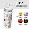 thumbnail image 2 of 30oz Cat Tumbler with Handle and Flip Straw, Stainless Steel Insulated Cup, Travel Coffee Mug Water Bottle, Birthday Mothers Day Chritmas Gifts for Women Animal Lovers, 2 of 6