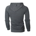 thumbnail image 3 of Michellecmm Men's Hoodie Pullover Coat, Contrast Color Long Sleeve Zip Front Sweatshirt Loose Jacket, 3 of 4