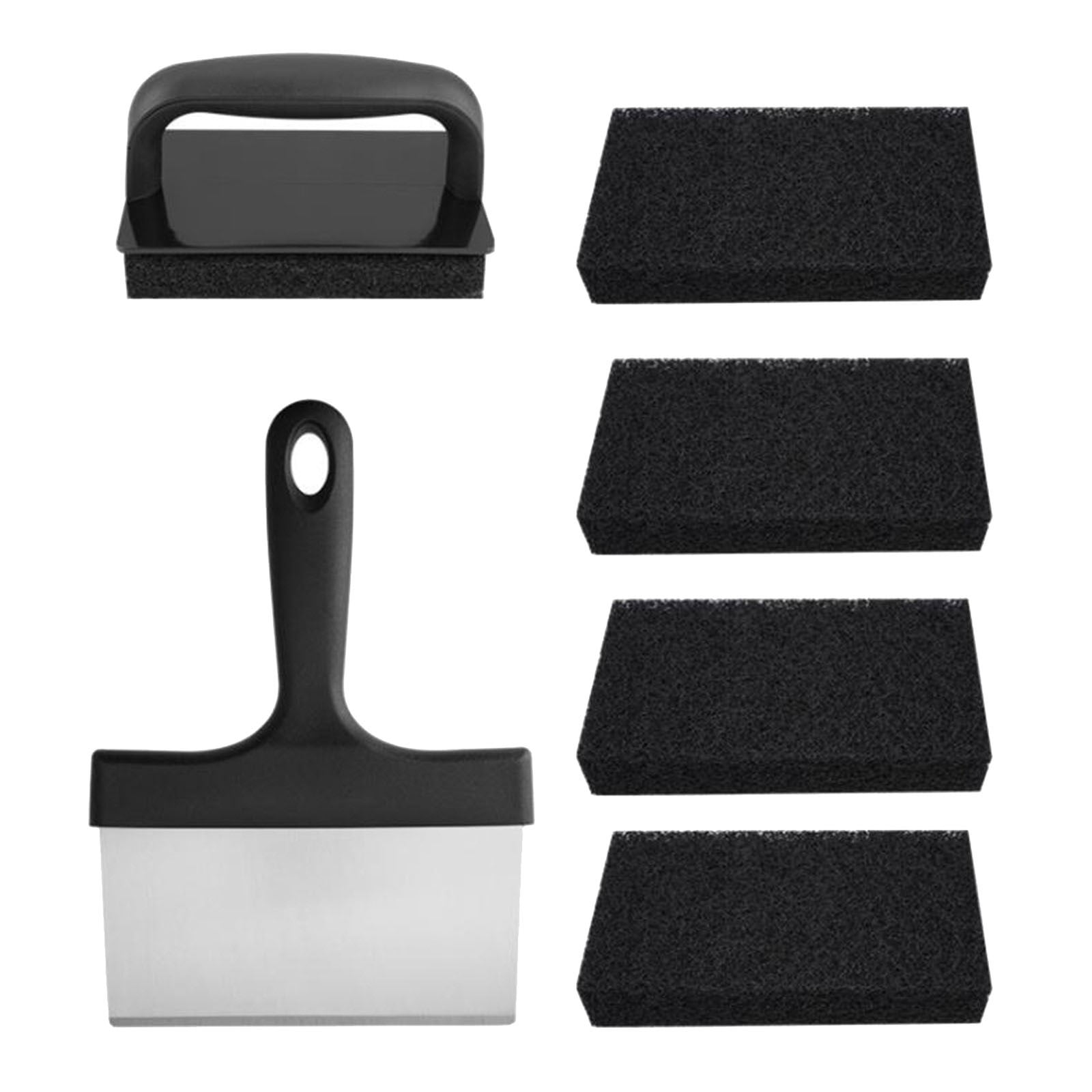 BBQ Cleaning Brush Set, 7pcs Stainless Steel Grill Scraper Tool Kit for Barbecue, Heavy Duty Wire Brush with Scraper, Rustproof Grill Cleaner for Gas Charcoal Grates