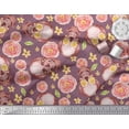 thumbnail image 3 of Soimoi Poly Georgette Fabric Skull & Begonia Floral Printed Fabric 1 Yard 42 Inch Wide, 3 of 3
