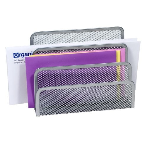 ybm home 3 slot mesh letters and documents sorter holder walmart com mesh letters