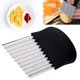 thumbnail image 1 of Cuchillo de hoja ondulada, rebanador de papas fritas ondulado, cortador ondulado de acero inoxidable, rebanador de papas fritas Cortador de Patata Ondulado para Pepino, Zanahoria, Frutas o Verduras JFHHH pequeña, 1 of 5