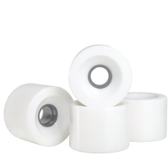 Cal 7 Polyurethane Skateboard Wheels for Street and Park 60x44mm 83A (Solid White)