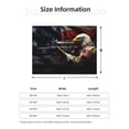 thumbnail image 5 of Yiaed American Bald Eagle Warrior Print Blanket Throw Blanket Soft Cozy Flannel Blanket for Home Bed Sofa Couch Chair-60"x50", 5 of 6