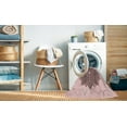 thumbnail image 2 of Ahgly Company Machine Washable Indoor Round Transitional Light Rose Pink Area Rugs, 5' Round, 2 of 7