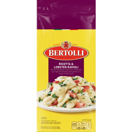 Bertolli Frozen Skillet Meals for Two Ricotta & Lobster Ravioli, 24 Oz ...