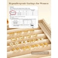 thumbnail image 5 of Hypoallergenic Gold Stud Earrings for Women - 14k Gold Plated Surgical Stainless Steel Flat back Earrings Small Huggie Hoop Flatback Earring for Sensitive Ears Screw Back Cartilage Piercing Jewelry, 5 of 6