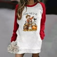 thumbnail image 1 of Munlar Womens Cardigan Sweaters,Ladies Halloween Print O- Neck Stitching Long-Sleeved Long Sweater Sweatershirt, 1 of 5
