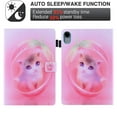 thumbnail image 3 of SaniMore Wallet Case for iPad 10th Generation 10.9" 2022, PU Leather Case Color Painting Shockproof TPU Shell Auto Wake/Sleep Card/Pen Holder Stand Anti-slip Strip Magnetic Case, Pink Cat, 3 of 7