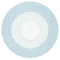 thumbnail image 2 of SAFAVIEH Braided Osmond Geometric Polyester Reversible Area Rug, Aqua/Ivory, 4' x 4' Round, 2 of 7