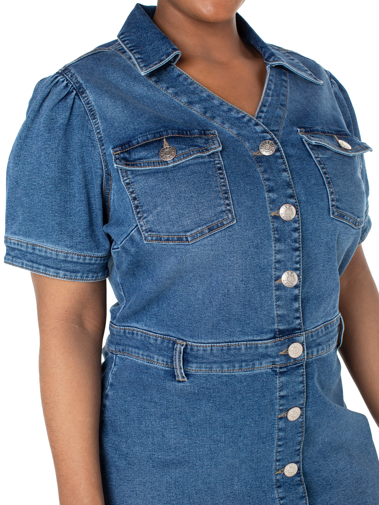 Celebrity Pink Juniors Button up Dress, Women's and Women's Plus