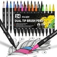 thumbnail image 2 of Codream Daul Art Double-Ended Markers, Fine-Point, Permanent Colors, 24 Count Pack, 2 of 7