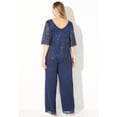 thumbnail image 2 of Catherines Women's Plus Size Sparkle & Lace 2-Piece Pant Suit, 2 of 5