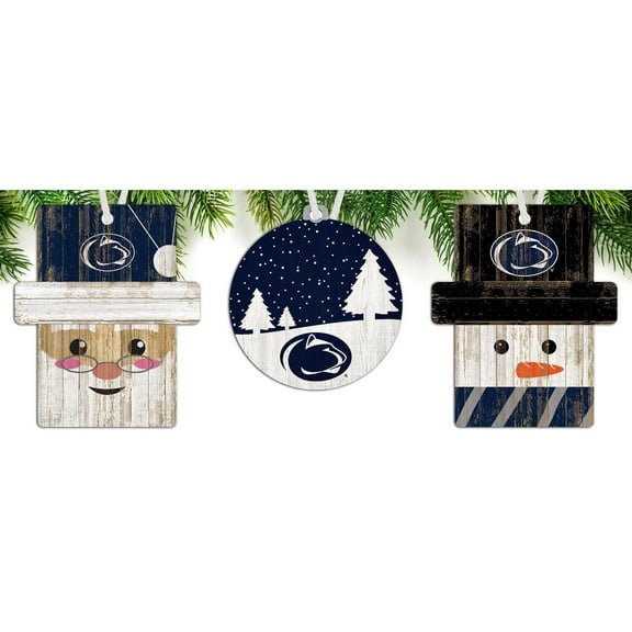 Penn State Nittany Lions 3-Pack Ornament Set