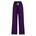 thumbnail image 4 of CaiJunJia Wide Leg Sweatpants Women High Waisted Baggy Sweat Pants Elastic Loose Active Pants with Pockets, 4 of 4